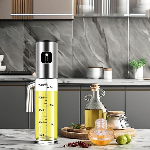 Silver Lecythus Kitchen Home BBQ Sprayer for Grilling Oil Cooking Bottle