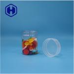 Round Transparent Plastic PET Sweet Candies Cookies Nuts Pepper Food Grade Jar