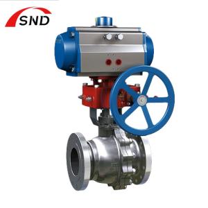 Quality WCB Pneumatic Ball Valve Flange Connection Air Oil Water Media wholesale