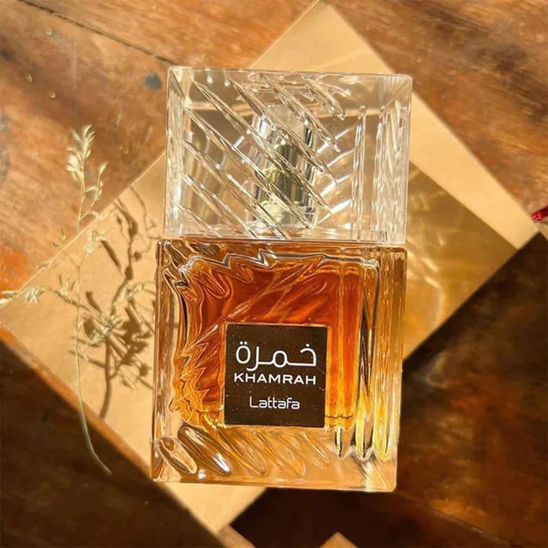 Lattafa Khamrah - Vanilla, Warm Spicy, Amber, Cinnamon Perfume Long-Lasting Fragrance for Unisex, 3.40 Ounce / 100 ml