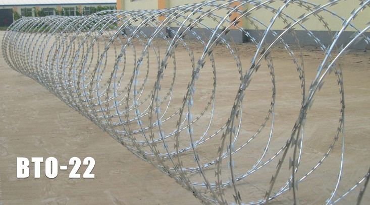 Dia 600mm Bto-22 Anti Piracy Razor Barbed Wire Galvanized