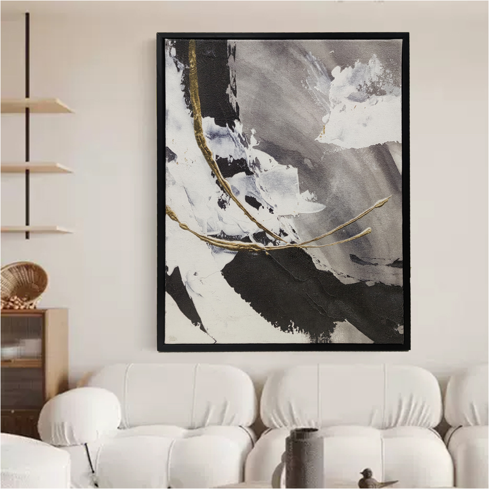 Customized Abstract Colorful Oil Painting 3D Stereoscopic Texture Painting for Modern Living Room Decoration