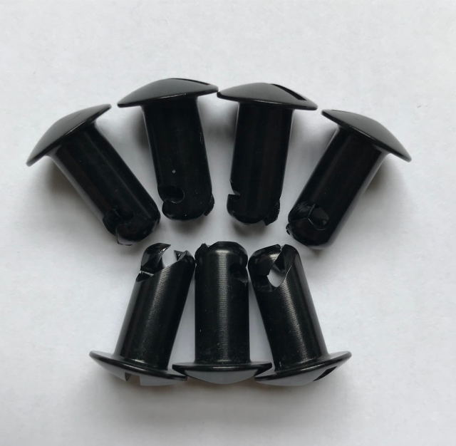 Universal Car Fitment .500 Black Aluminum Dzus Button Dome Head Quarter Turn Fasteners for Sprintcar Repair/Replacement