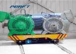Heavy Load Rail Transfer Cart Carbon Steel Electric Battery Powered Railway Flat