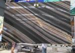 Brown Book Match Marble Natural Stone Slabs Random Edges SGS Standard