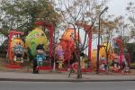 Interactive Landscape Fabric Chinese Lanterns Large Shopping Malls Charge Of