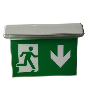 Quality 3W LED Ceiling Recessed Double Side Emergency Exit Sign Commerical wholesale