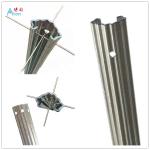 H Hole Type 8FT Length Vine Plant Support Pole , Vineyard Fence Posts Silver