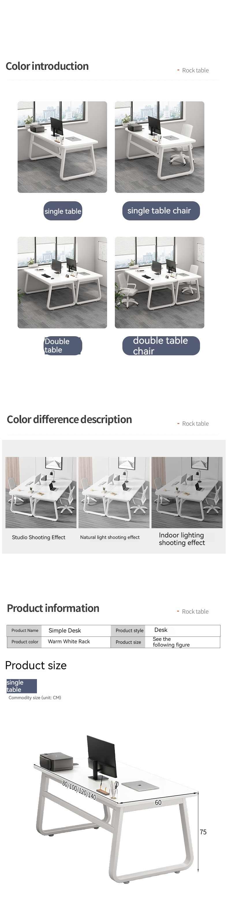 Office Furniture Multi-functional Computer Desk for Two People Directly from the
