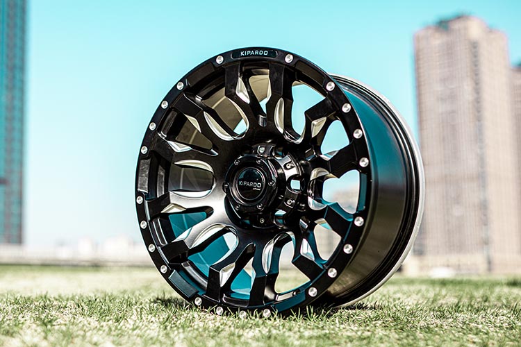 Black Milled PCD Jante 17 Inch 4x4 Off Road Rims impact resistant