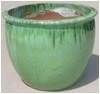 Quality 35cmx25cm Green Ceramic Outdoor Plant Pots Garden Decoration wholesale