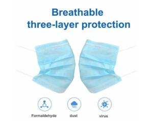 Quality Disposable Blue Elastic Ear Loop Mask High Level Protection 3D Breathing Space wholesale