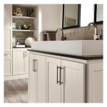 Shaker Style White Lacquer Super Waterproof Large Size Bathroom Cabinet Vanity