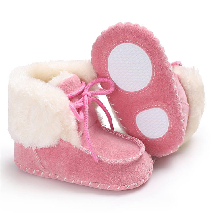 New style Velvet plush Lace-up 0-2 years boy and girl Outdoor baby boots