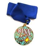 Round Shape Filling Color Commemorative Medal with Custom Logo ,Marathon medal