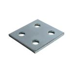Carbon Steel Flat Strut Plate Electric Channel Fitting Stamping Type 40mm Width