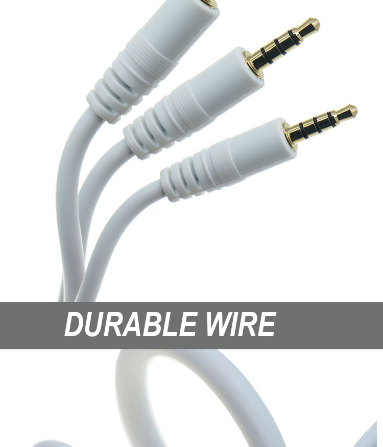 3.5mm Male to Male Female Stereo AUX 3 Poles TRS 4 Poles TRRS Mono Jack Microphone Patch Audio Extension Cable