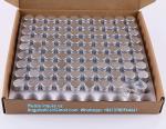 100 Sets Small Glass Bottles With Aluminum Cap Screw Top Lids 5 Milliliter Tiny