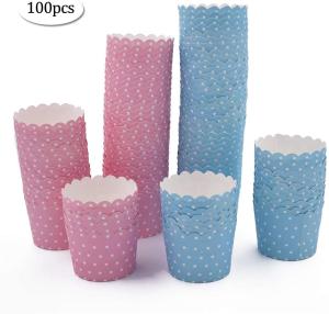 Quality Pink Blue Dot Cupcake Ice Cream Dessert Paper Muffin Cups wholesale