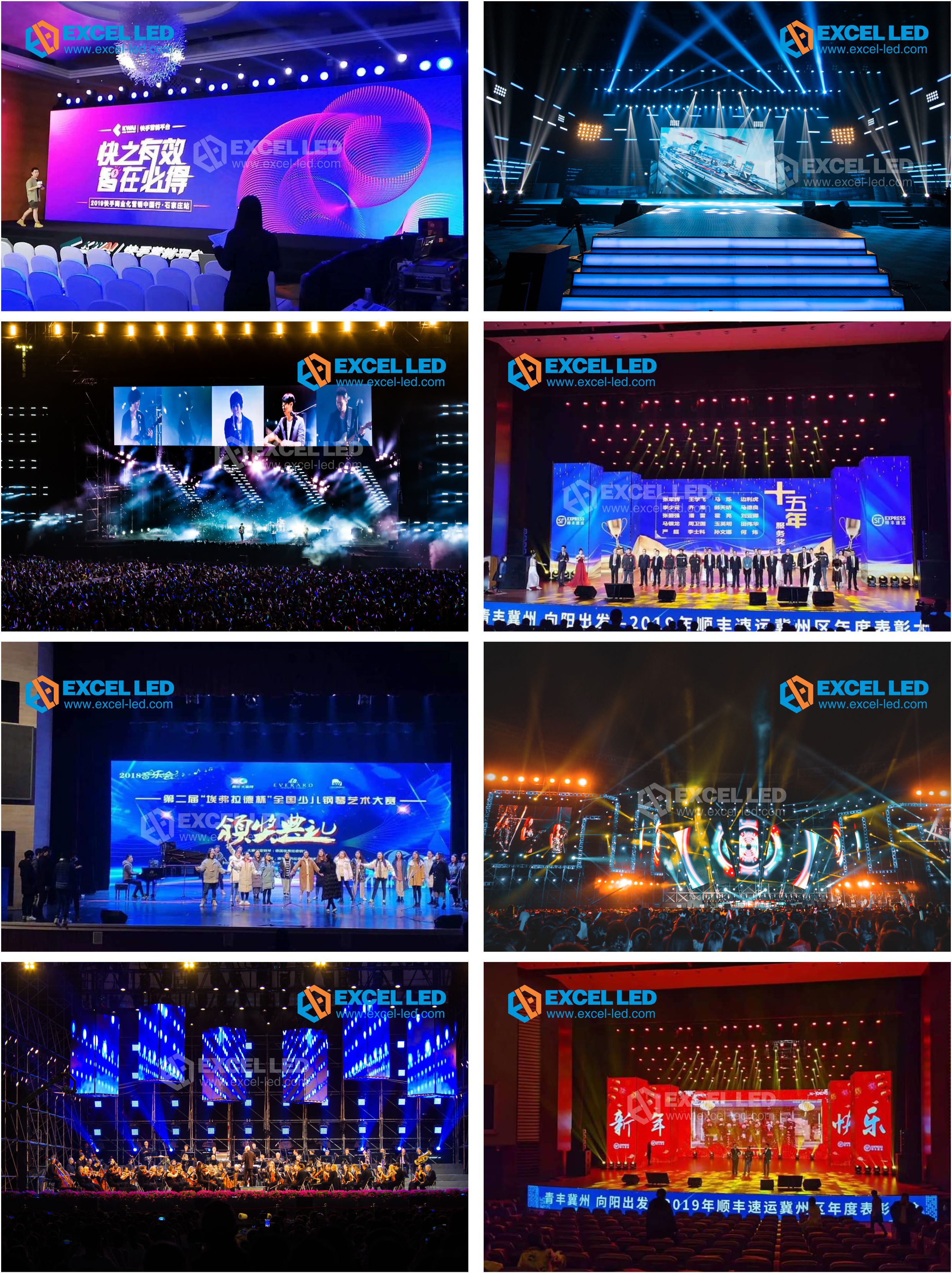 Indoor TV Program 1000nits 1500cd/sqm Stage LED Screen IP20