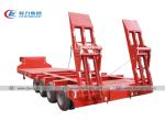4 Lines 8 Axles Gooseneck Hydraulic Extendable Low Bed Semi Trailer 150 Tons