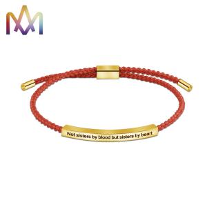 Quality Engraved SS304 Woven Friendship Bracelet 50MM wholesale