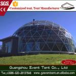 Popular Steel Frame Seaside White Geodesic Dome Tent Diameter 6m - 8m