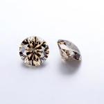 Forever Brilliant Moissanite Diamond 1 Carat Round Diamond Cut Light Champagne