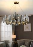 Modern living room chandelier smoke gray crystal glass chandeliers(WH-CY-210)
