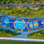 Anti Slip Basketball Sports Court Flooring Silicon Pu Flooring System
