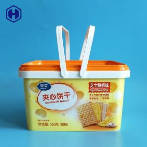 Quality Aesthetic Feeling IML Tubs 3200ml Dried Cookies Biscuits 560g Packing wholesale