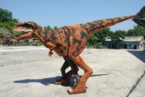 Quality Silicon Rubber Walking Animatronic Realistic T Rex Dinosaur Costume For Adult wholesale