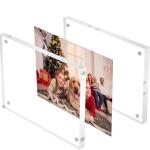 Floating Acrylic Picture Frames See Through Magnetic Block Photo Frame