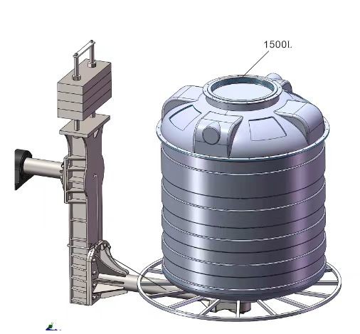 Tower Roto Molding Machines ，Three-arm rotaty molding machine，Plastic forming machineFree-standing turret rotoplastic machine，