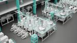 Stainless Steel Bottom Discharge NMM Large Flow Bead Mill PLC Controlled with