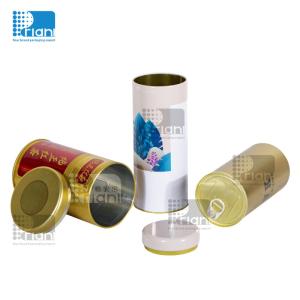 Quality Powder Coffee Metal Container Customized Round Loose Tea Storage Tins With Lid wholesale
