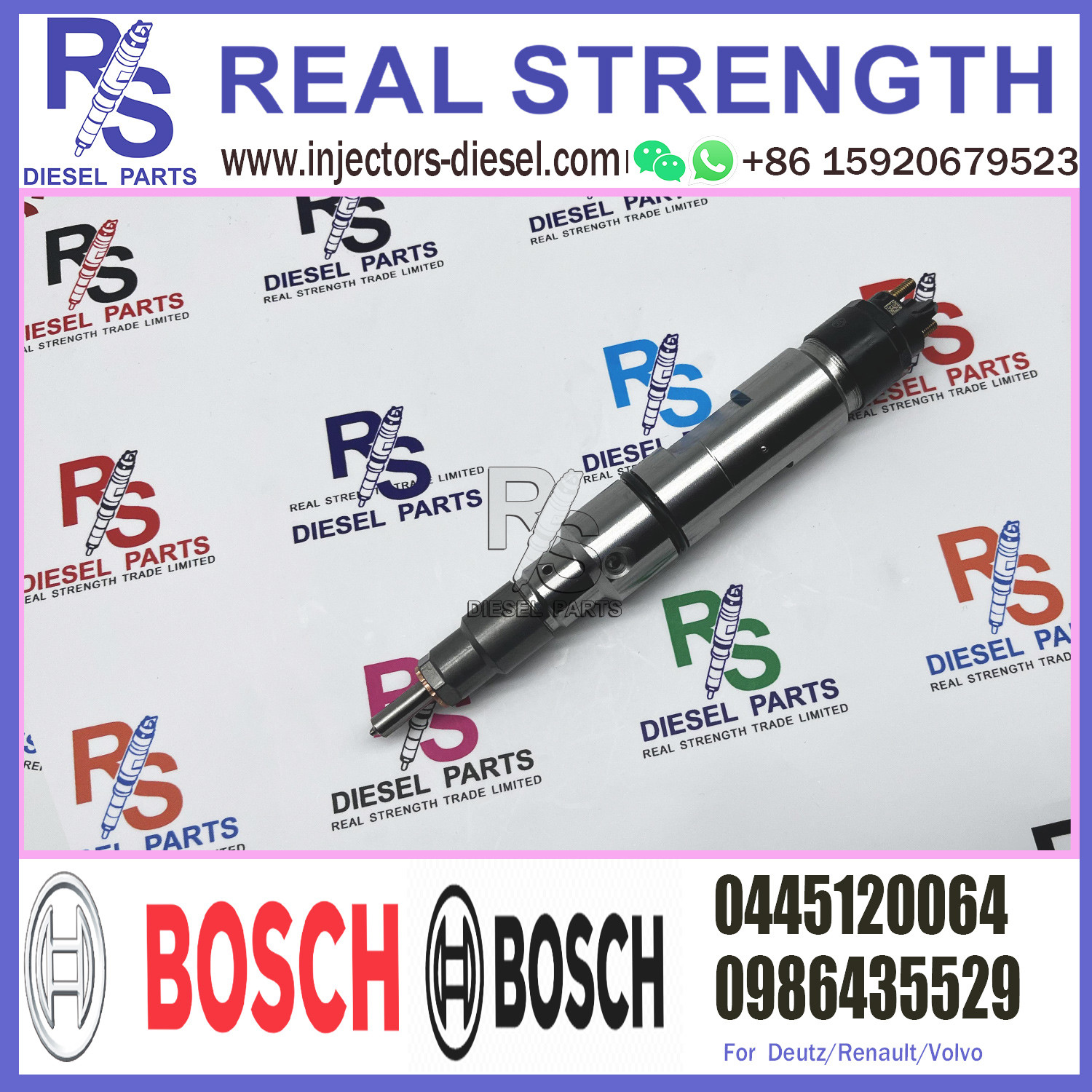 Renault / V-O-L-V Fuel Injector 0986435529 0445120064 Deutz Diesel Injectors