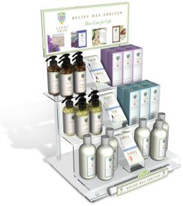Quality Acrylic Cosmetic Display Stand Skin Care Product Countertop Display Stand wholesale