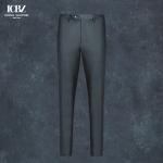 100% Wool Men's Pants Business Black Suit Pants Slim Casual Straight Dress Pants