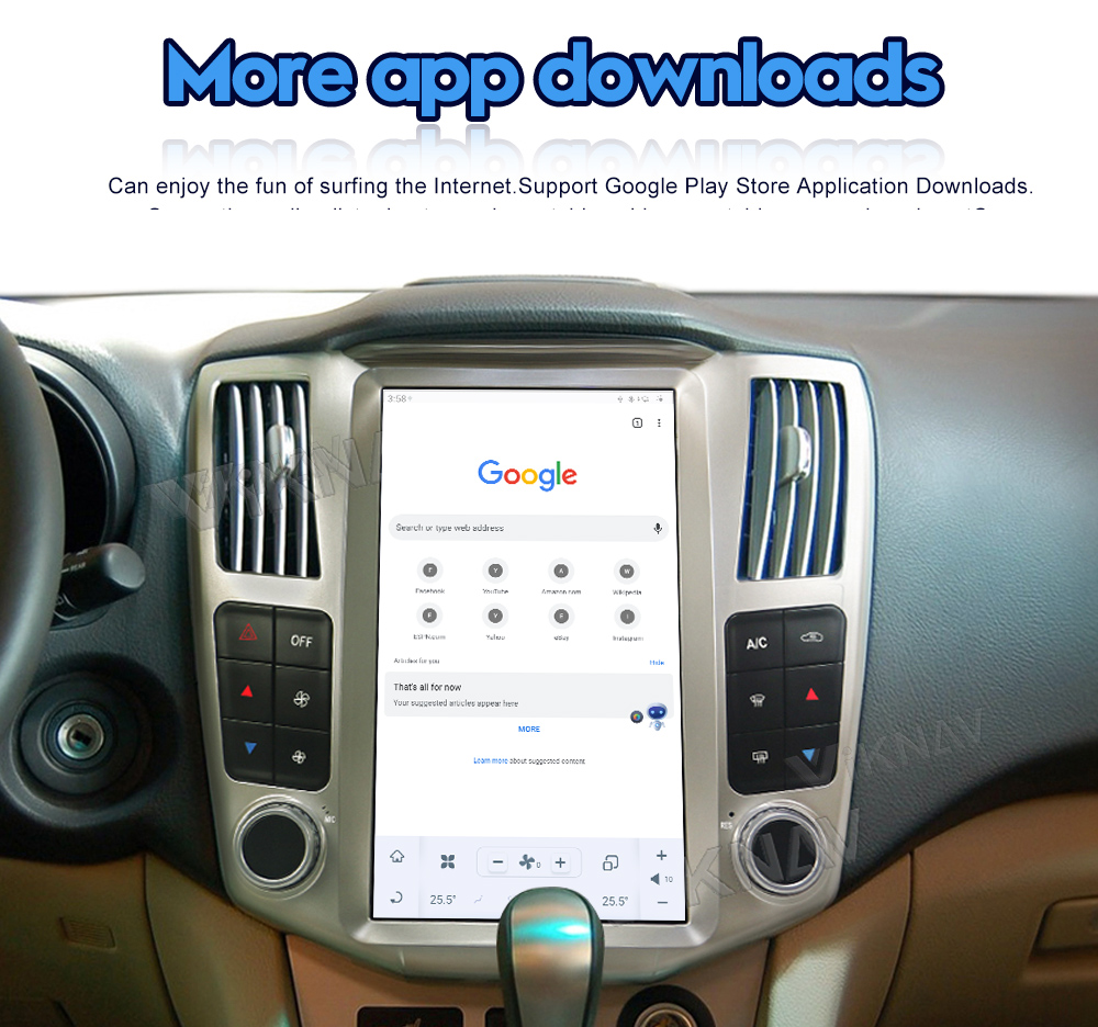 12.1 Inch Full Screen Android Car Radio For Lexus RX RX300 RX330 RX350 RX400H
