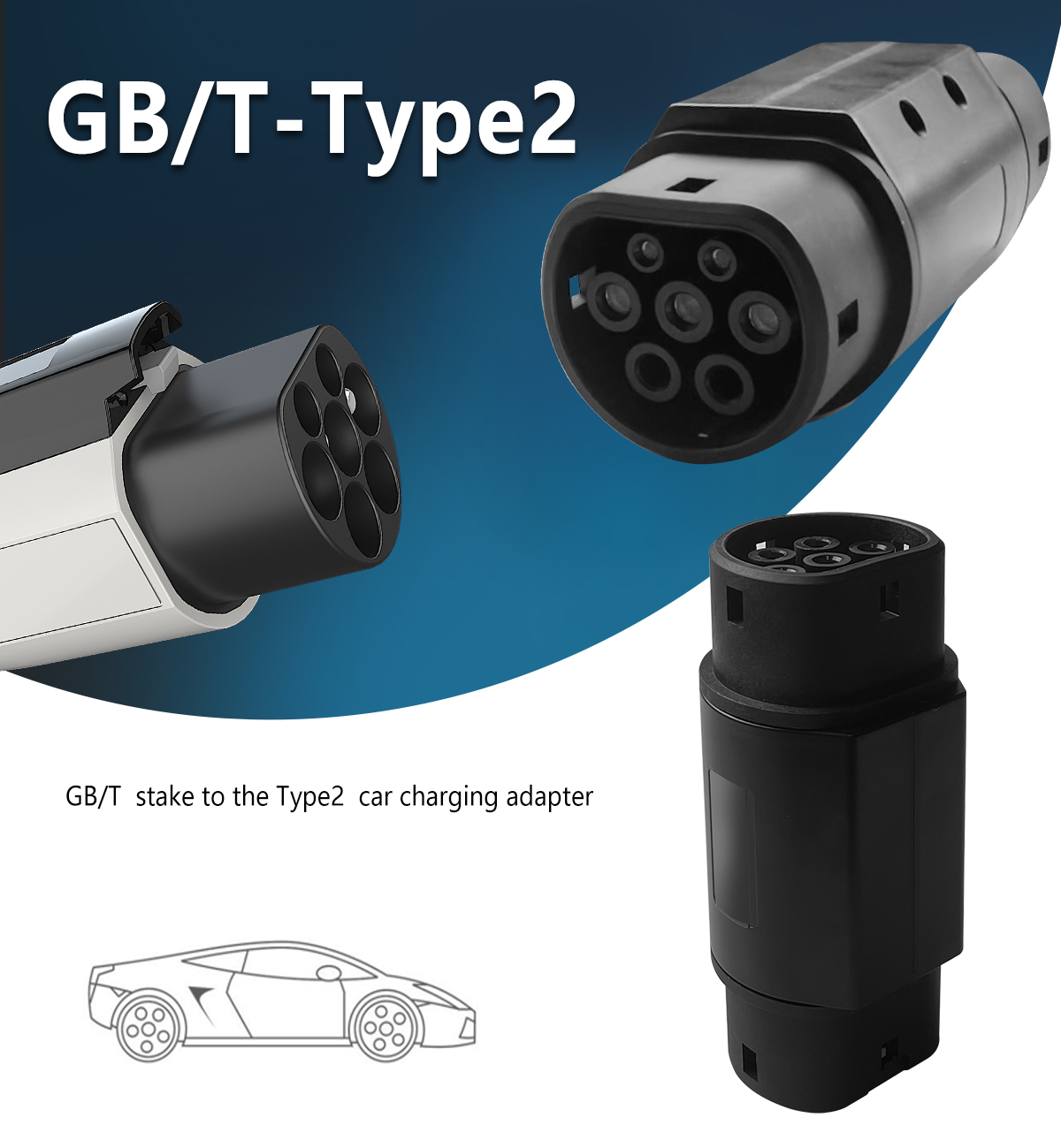 16A Electric Car Charging Connector Outlet Plug Outlet Adapter for 220V Type2 EV Charging Retrofit/Upgrade Performance