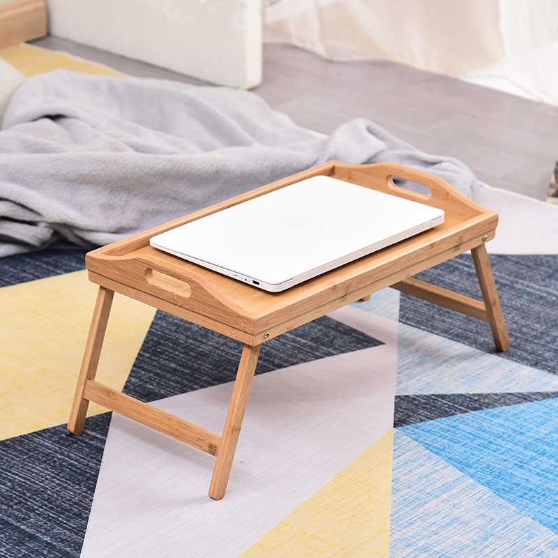 Handmade Wooden Bamboo Folding Picnic Table Tray Biodegradable