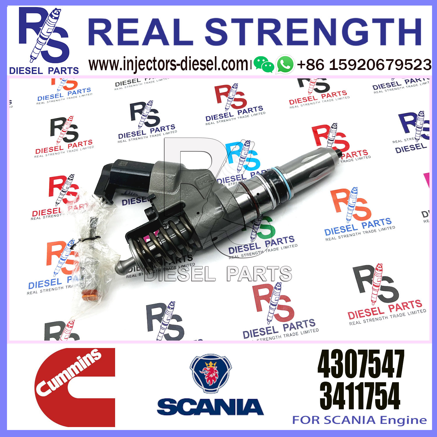 Common rail injector fuel injecto 4307516 3411761 3411845 4307547 for M11 Excavator QSM11 ISM11 M11