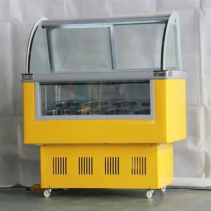 Haagen-dazs style ice cream refrigeration display cabinet direct cooling freezer 0