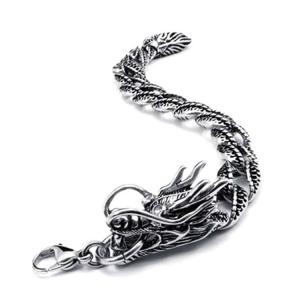 Quality Titanium Stainless Steel Dragon Men's Bracelet Gothic Style (JCE133) wholesale