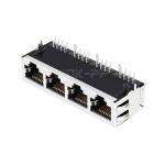 Tab Down Without Led 1X4 Port RJ45 Magjack Connector without Integrated