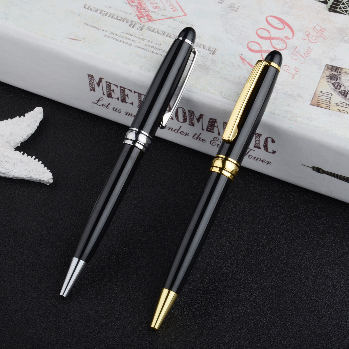 Sophisticated Executive Gift Custom Logo Rose Gold Ballpoint Pen for Professionals