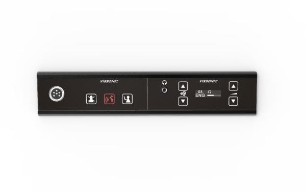 Audio Wireless Conference Microphone System Volume Adjust Buttons 64 Language