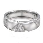 18K White Gold 0.3 Carat Diamonds Wedding Band Ring for Women (GDR007)