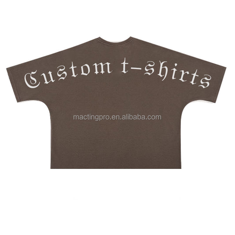 Cotton Men's Oversized T Shirt In 300 Gsm Cotton Seamless Short Sleeve Boxy Cropped Shirt Men